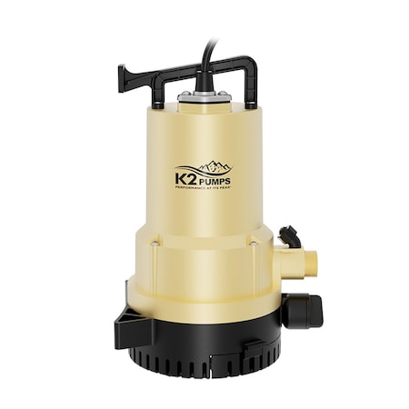 K2 Pumps 1/4 HP Duo 2-in-1, Submersible Utility Pump and Transfer Pump UTM02501K