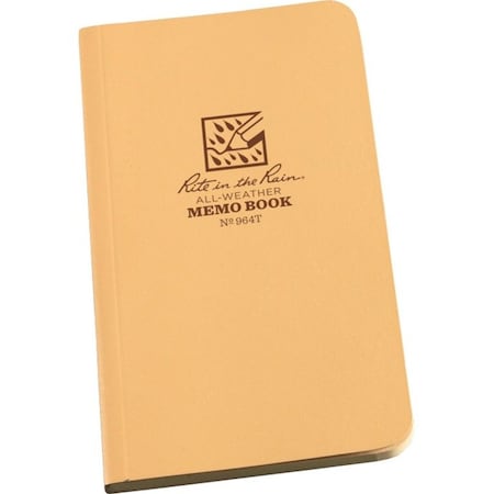 Rite In The Rain All Weather Memo Book, Univ, 3-1/2 x 6 in. 964T