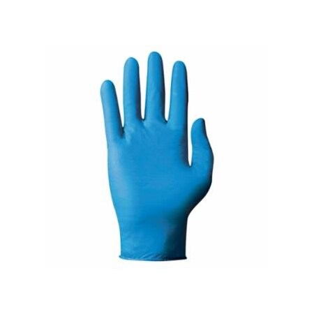 Touchntuff 92-575 Nitrile Powdered Disposable Gloves, Textured Fingers, 4.3 mil Palm/5.5 mil Fingers,  012-92-575-XL
