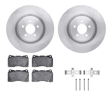 Dynamic Friction Co DFC Rotors with EURO 5000 Ceramic Brake Pads includes Hardware 6612-54051