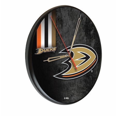 Holland Bar Stool Co Anaheim Ducks 13" Solid Wood Clock WClkPBlk03AnaDks