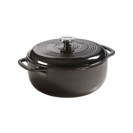 Lodge 6 Quart Midnight Chrome Enameled Cast Iron Dutch Oven EC6D18