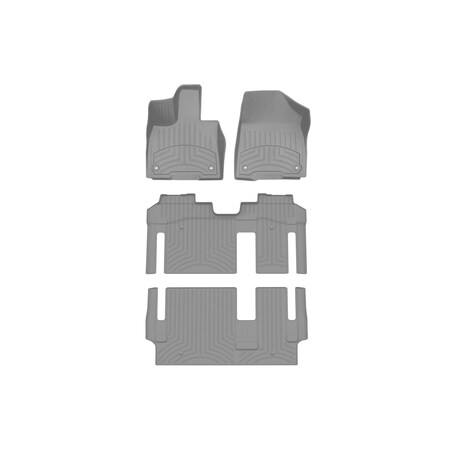 Weathertech Grey, Front and Rear and Rear FloorLiner HP 461641-1-3-4IM
