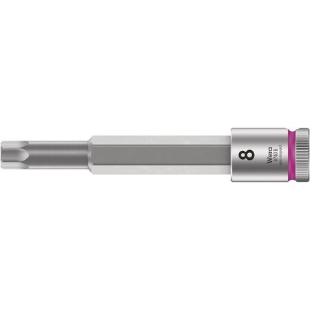 Wera 8740 B Zyklop Bit socket with 3/8 in drive, with extra slim profile area, 10 x 100 mm 5003056001