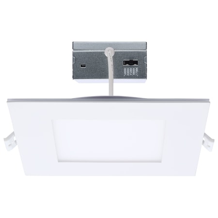 Satco 12W LED Direct Wire Downlight with Night Light 6 Inch Remote Driver CCT Selectable Dimmable Square S11889