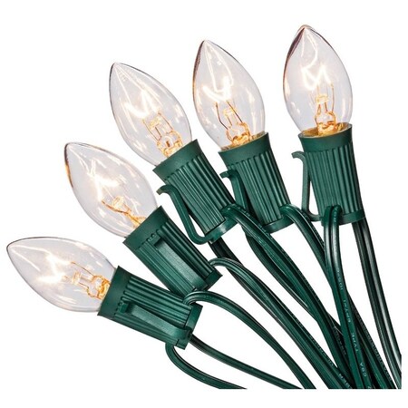 Hometown Holidays Santas Forest Light Set, Christmas, 120 V, 125 W, 25-Lamp, C7 Incandescent Lamp, Clear Lamp 03161/U00Z125A