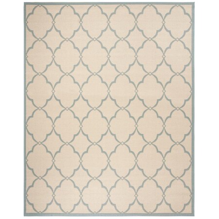 Safavieh 9 x 12 ft. Linden 100 Contemporary Large Rectangular Area RugCream & Aqua LND125L-9