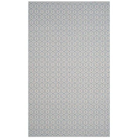 Safavieh Montauk Medium Rectangle Area RugIvory & Blue 5 x 8 ft. MTK333L-5
