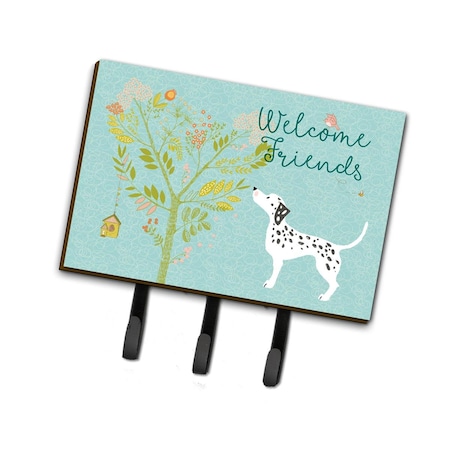 Carolines Treasures Welcome Friends Dalmatian Leash or Key Holder, 6 x 2 x 9 in. BB7585TH68