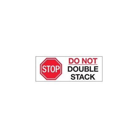 Bubblefast 3 x 8'' - ''Stop - Do Not Double Stack'' Labels BFDL7012