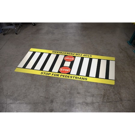 Creative Safety Supply Crosswalk Floor Sign, 216 in Height, 36 in Width FS40096-36X216