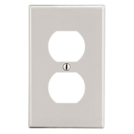 Hubbell Wiring Device-Kellems WallPlate, DuplexOutlet, Almond, Polycarb P8LA