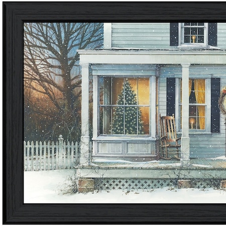 Homeroots December Glow Black Framed Print Wall Art 415982