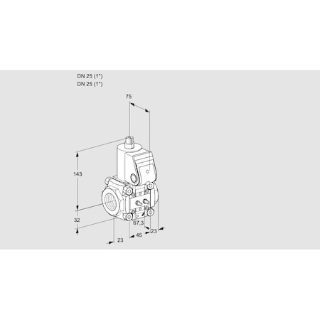 Honeywell Kromschroder Gas Solenoid Valve - NC, 500 mbar, IP65, Flow Adjustment, EN 161 KS88020864