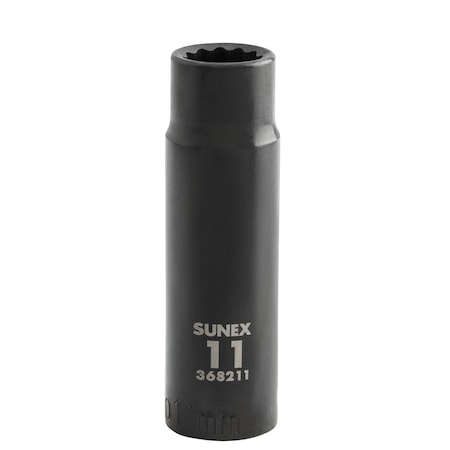 Sunex 3/8 in Drive 11Mm 12-Point Deep Impact Socket 368211