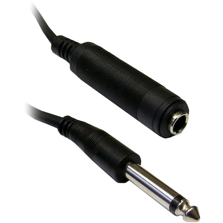 Cable Wholesale 1/4 inch Mono Extension Cable- 1/4 Male to 1/4 Female- 10 foot 10A1-61210