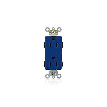 Leviton Straight Blade Receptacle, 5-15R, 15 A, 125V AC, Flush Mount, Self-Grounded M1626-B