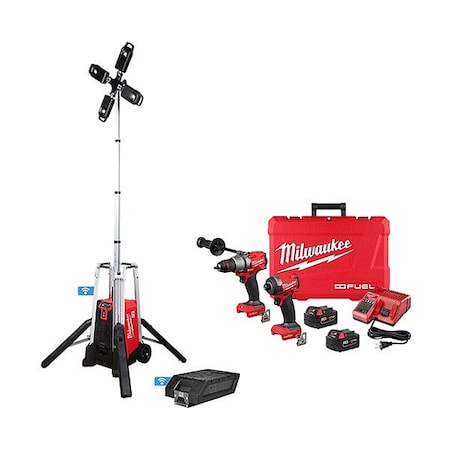 Milwaukee Tool MX FUEL Tower Light + M18 FUEL Combo Kit MXF041-1XC, 3696-22