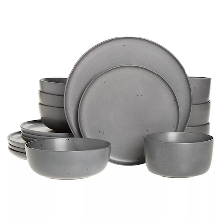 Our Table Landon 16 Piece Stoneware Dinnerware Set in Truffle 133150.16