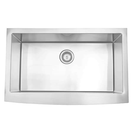 Msi Single Bowl 33in x 21in Farmhouse with Apron Front 16 Gauge Stainless Steel Kitchen Sink ZOR-STL-SBSNK-005