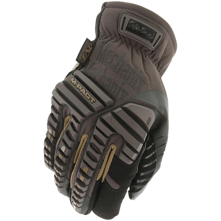 Mechanix Wear Mechanics Gloves, TPR Back, Shirred Slip-On, Brown, 9 MPC-07-009