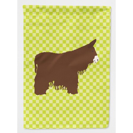 Carolines Treasures Poitou Poiteuin Donkey Green Garden Flag BB7678GF