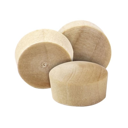Richelieu Round Birch Head Plug 3/8 in. D X .38 in. L Natural, 25PK R77186