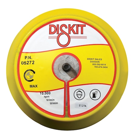 Diskit Diskit Abrasive Sanding Pad 05272: Firm, 5", PSA, 0 Hole, Slant Profile MADE IN USA 05272