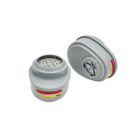 Msa Safety Combination Cartridge/Filter, Advantage Series, Bayonet, Magenta/Olive, Multigas(GME), PK2 815366