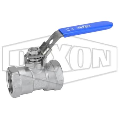 Dixon Ball Valve, 3/4 in Nominal, FNPT End Style, 316 SSss Steel Body, Reduced Port, RPTFE Softgoods SSLBV75SP
