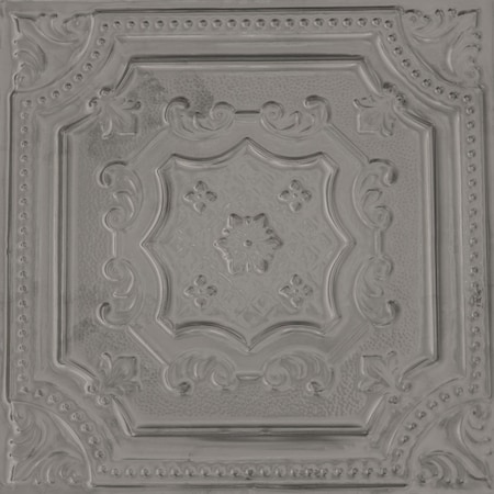 Shanko All Day Tony Pattern 612 Silver Grey Surface Mount Powder Coated Standard Ceiling Tiles, 6PK ADT612-NU-STD-SLVG-6