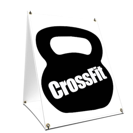 Signmission Crossfit, 24 Inch x 18 Inch A-frame Yard Sign, Plastic Sign SBC-1824-Crossfit