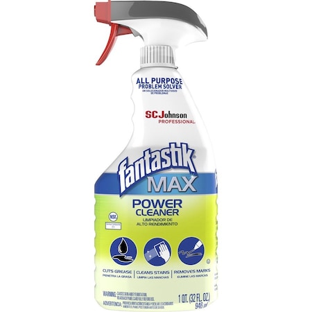 Sc Johnson Professional Fantastik MAX Power Cleaner, 32 fl oz, Bottle w/Trigger, Purple, Citrus 323563