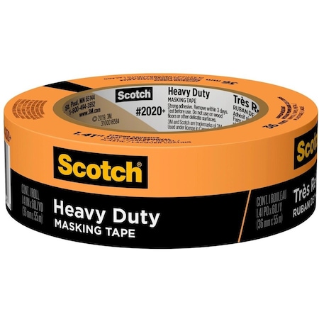 Scotch General Purpose Masking Tape, 1.88"x, PK24, Orange, 24 PK 2020+OR48