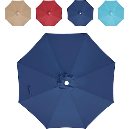 Simple Deluxe 9' Patio Umbrella Replacement Canopy Outdoor Table Market Yard Umbrella Replacement Top Cover with LGBRLACANOPY9DBL