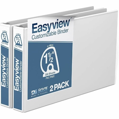 Davis Group Easyview Premium, 1.5" AD (11" x 17"), - White, PK2 8602-00-02