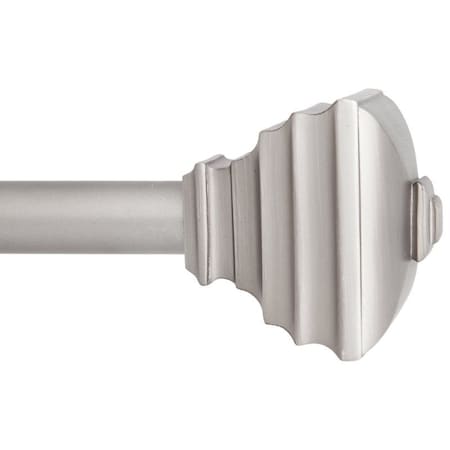 Kenney Mfg Curtain Rod, 34 in Dia, 36 to 66 in L, Metal, Satin Nickel KN80207
