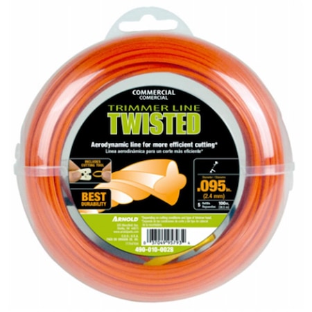 Arnold 100 ft. x 0.09 in. Twisted Trimmer Line - Orange 245859
