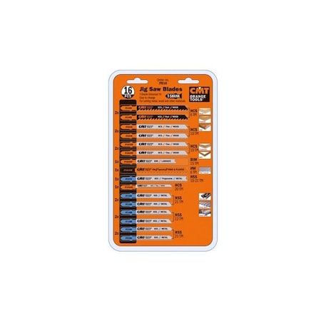 Cmt JIG SAW BLADES SET (16-PCS.) JT016
