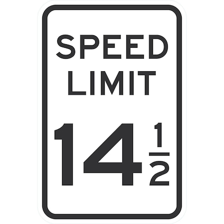 Lyle Speed Limit 14 1/2, 12x18, Non-Reflective, White G-4671-NA_12x18