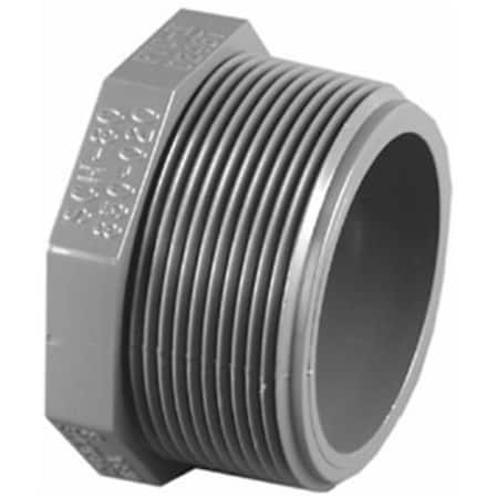 Charlotte Pipe And Foundry PVC 08113 1400HA 1 in. PVC Schedule 80 Male Pipe Thread Plug 654332
