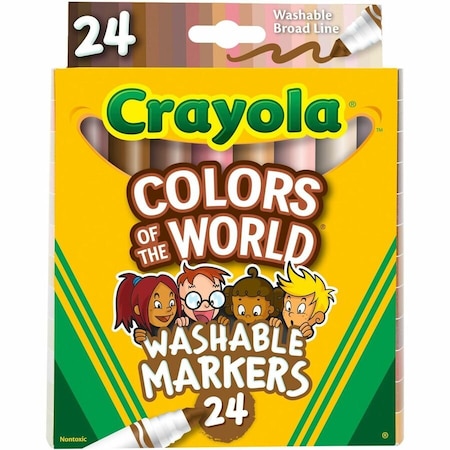 Crayola Colors of the World Markers, Broad Line, 24 Colors Per Set, 48PK 587802