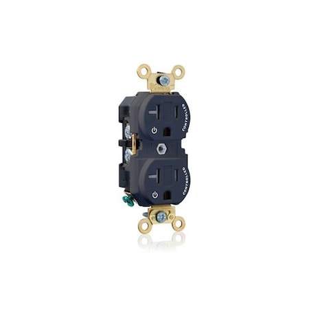 Leviton Duplex Receptacle Outlet, 20A, Black, 125V 5362-2PE
