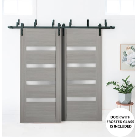 Sartodoors Sliding Closet Barn Bypass Doors Solid Core Modern Interior QUADRO4113BBB-SS-36