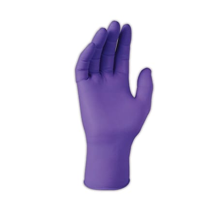 Kimberly-Clark Purple Nitrile, Disposable Gloves, 6 mil Palm, Nitrile, Powder-Free, L, 100 PK, Purple 55083