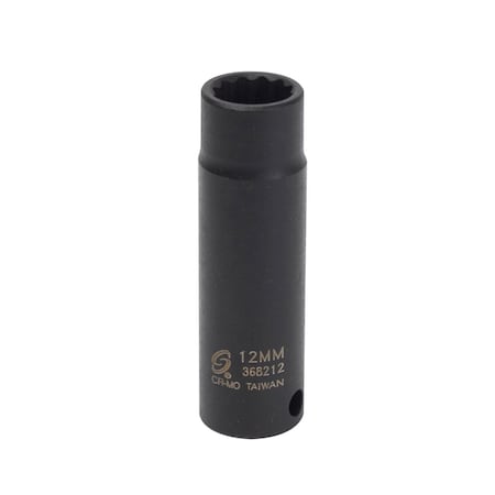 Sunex 3/8 in Drive 12Mm 12-Point Deep Impact Socket 368212
