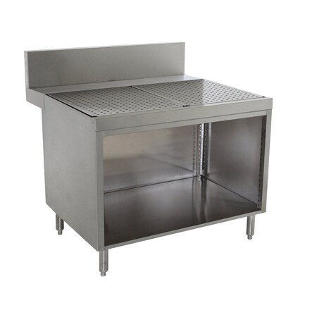Advance Tabco Prestige Underbar Drainboard Cabinet open front 48 in.W x 30 in.D x 36 in.H PRSCO-24-48