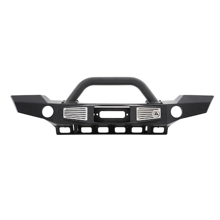 Smittybilt 0718 WRANGLER JK 2/4 DR XRC ATLAS FRONT BUMPER W/GRILLE GUARD & FOG LIGHT HOLES; BLACK 76892
