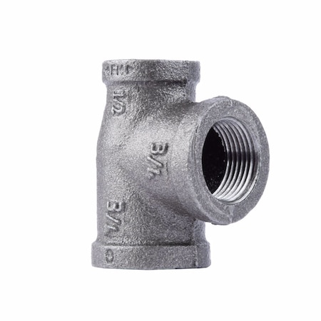 B & K STZ Industries 3/4 in. FIP X 1/2 in. D FIP 3/4 in. D FIP Black Malleable Iron Reducing Tee 310RT-341234