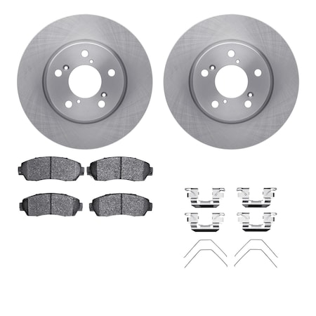 Dynamic Friction Co DFC Brake Rotor with 5000 Brake Pads and Hardware Kit 6512-59405